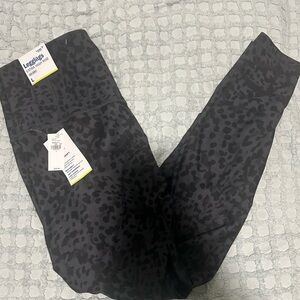 Old Navy Black Leopard Print Leggings